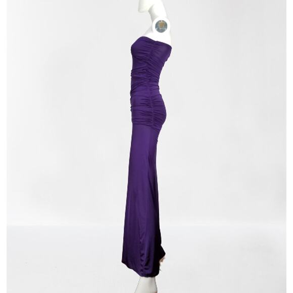 Women's Super Sexy & Fit Purple Bodycon Full Length Maxi Dress, Size: Large, New - Picture 4 of 7